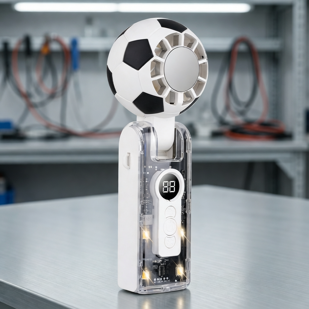 Soccer-shaped Ice Cooling Handheld Fan