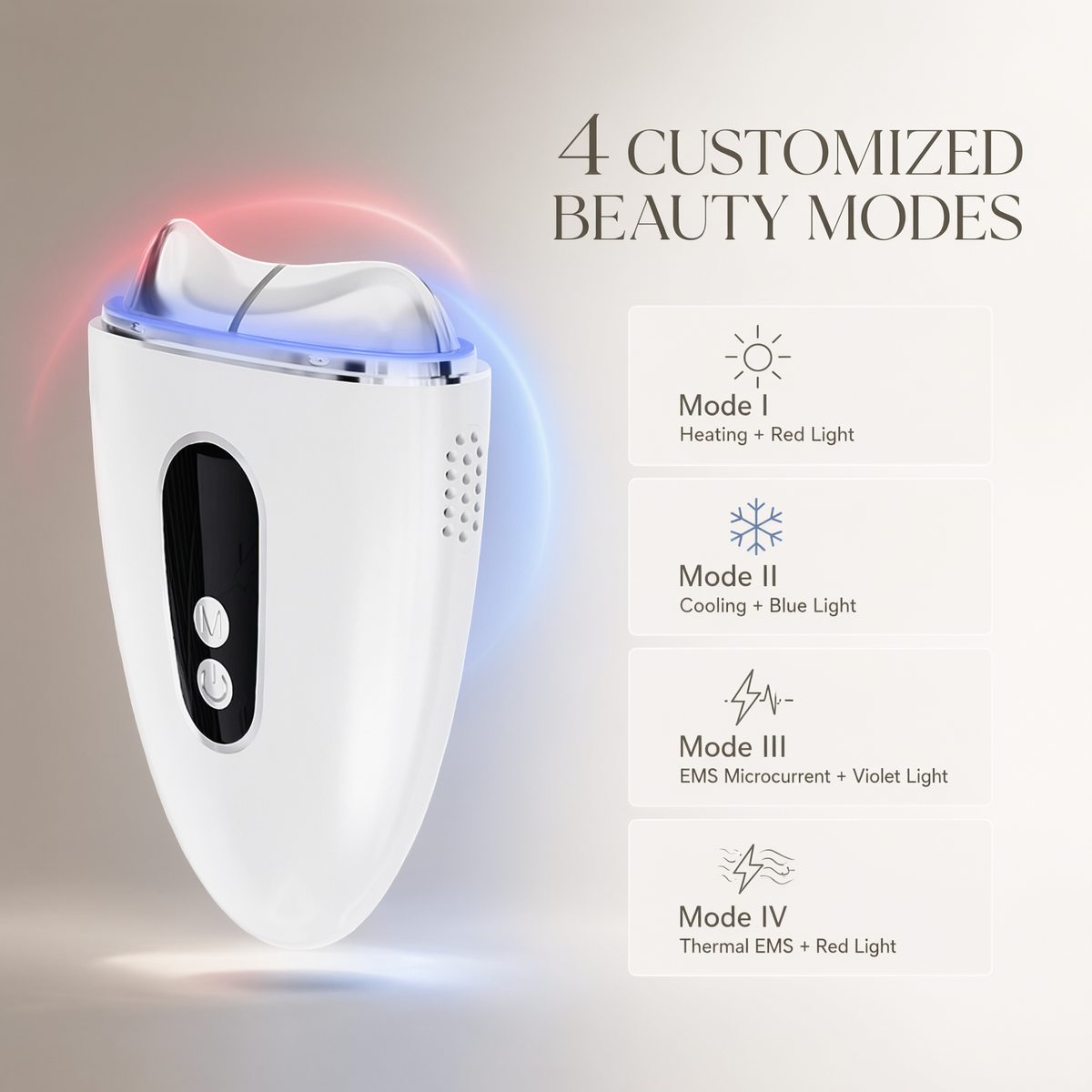 Dispositivo de Belleza Rejuvenecedor de Levantamiento en Frío y Caliente