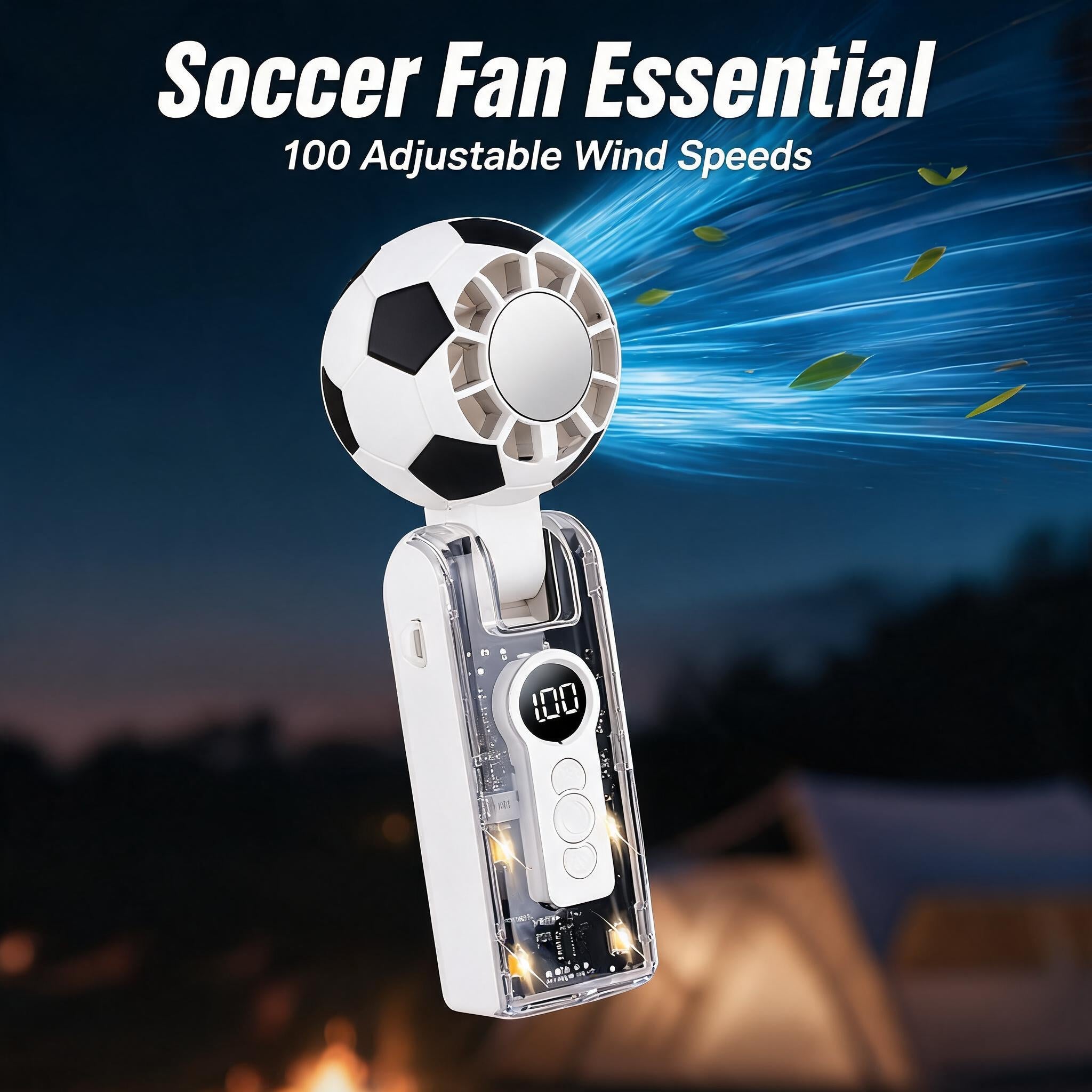 Soccer-shaped Ice Cooling Handheld Fan